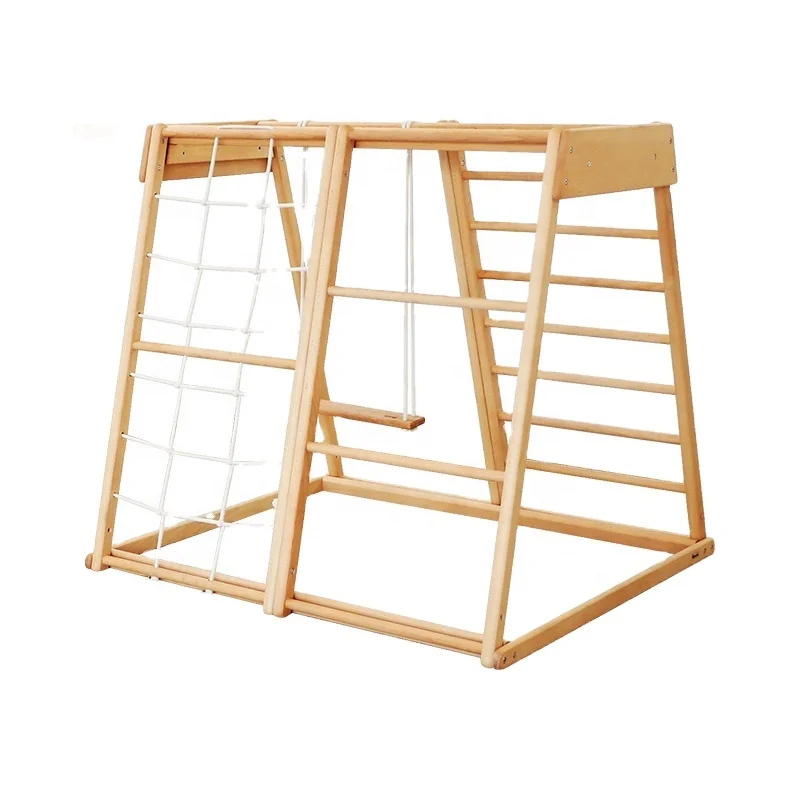 Kids Outdoor Wooden Climbing Frame - Kinderen Buiten Touwladder Kinderen Houten Speelgoed