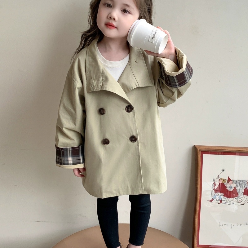 Kids Outdoor Jacket - Meisjesjas Windjack Katoen Uitloper 2026 Vintage