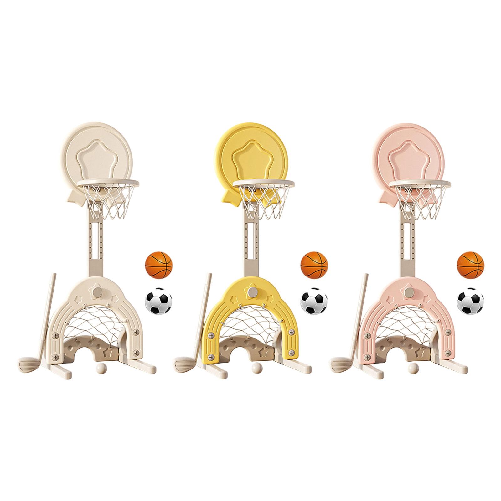 Kids Outdoor Yard Toys - 3 In 1 Basketbal Hoepel Set