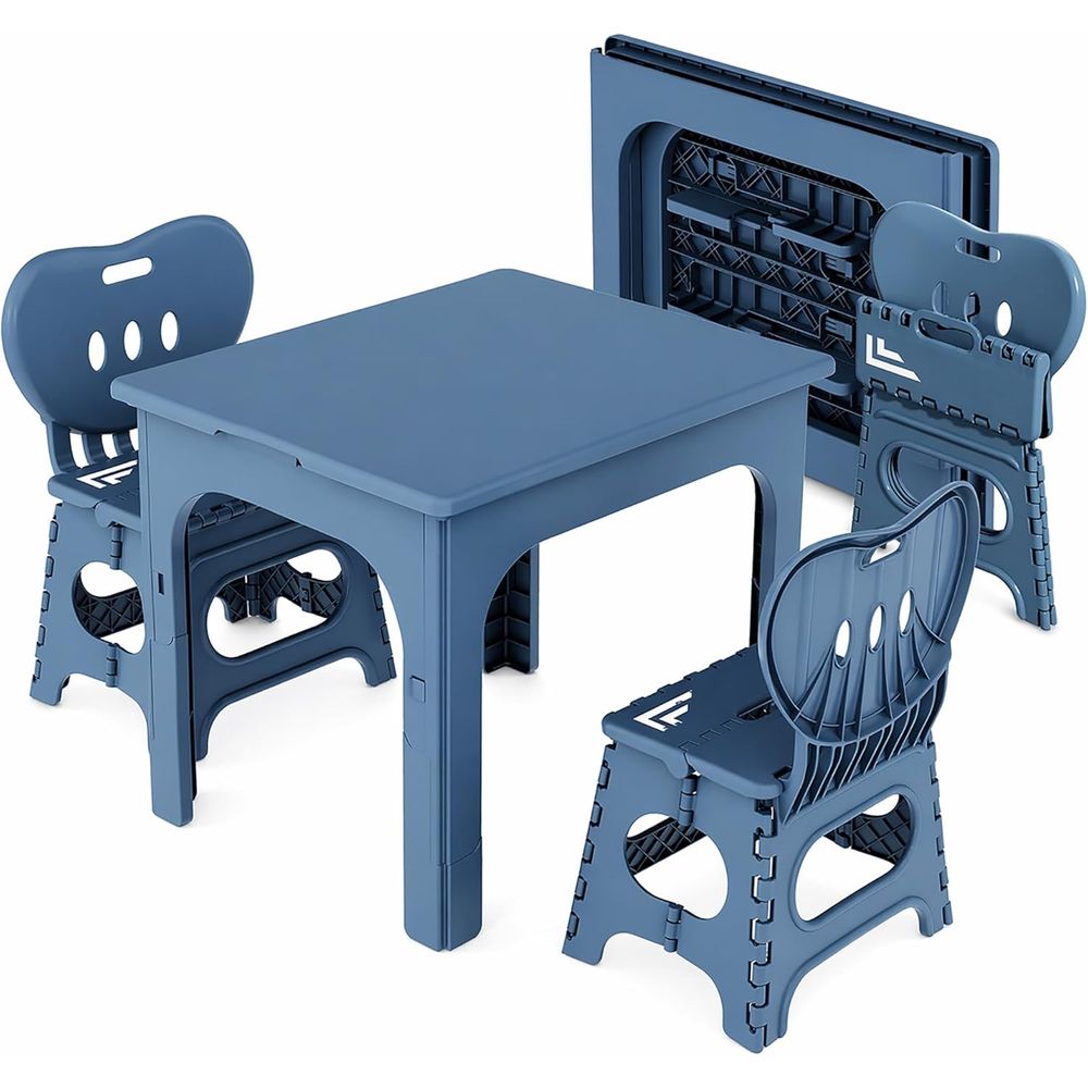 Kids Outdoor Table And Chair Set - Opvouwbare tafel- en stoelenset, in hoogte