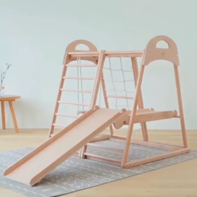 Kids Outdoor Wooden Climbing Frame - Montessori houten klimrek voor kinderen, geschikt