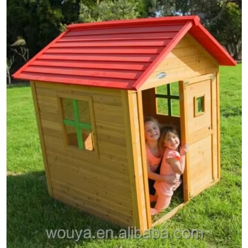 Kids Outdoor Wooden Playhouse - Goedkoop prefab houten speelhuisje, waterdicht, te