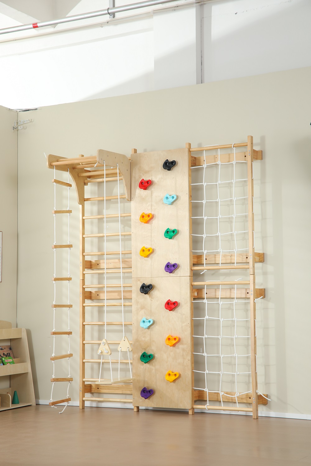 Kids Outdoor Wooden Climbing Frame - Op voorraad Indoor Monkey Bars Houten