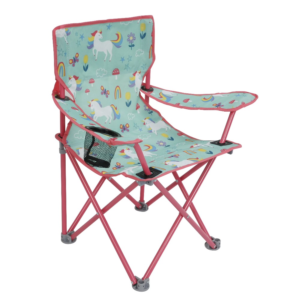 Kids Outdoor Table And Chair Set - Opvouwbare campingstoel voor kinderen met veiligheidsvergrendeling,