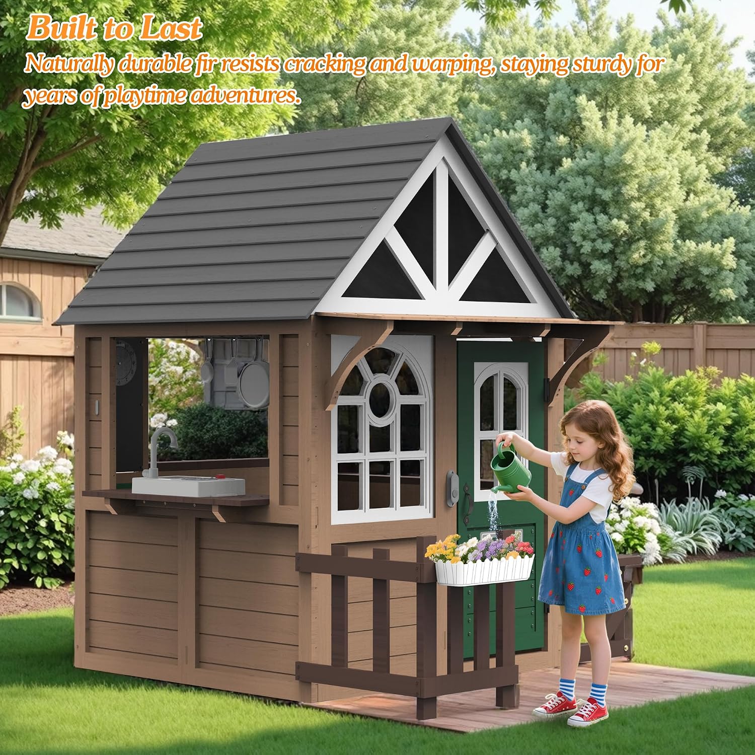 Seizeen Buitenspeelhuis voor K - Kids Outdoor Wooden Playhouse recensie en prijs