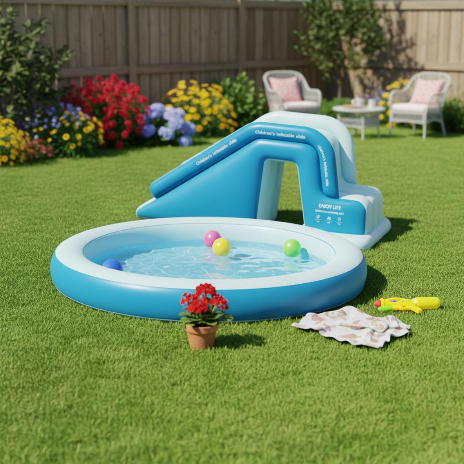 Opblaasbare zwembadglijbaan Op - Kids Outdoor Water Toys recensie en prijs