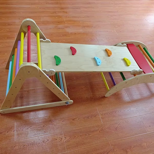 Hotselling 3-in-1 Montessori h - Kids Outdoor Wooden Climbing Frame recensie en prijs