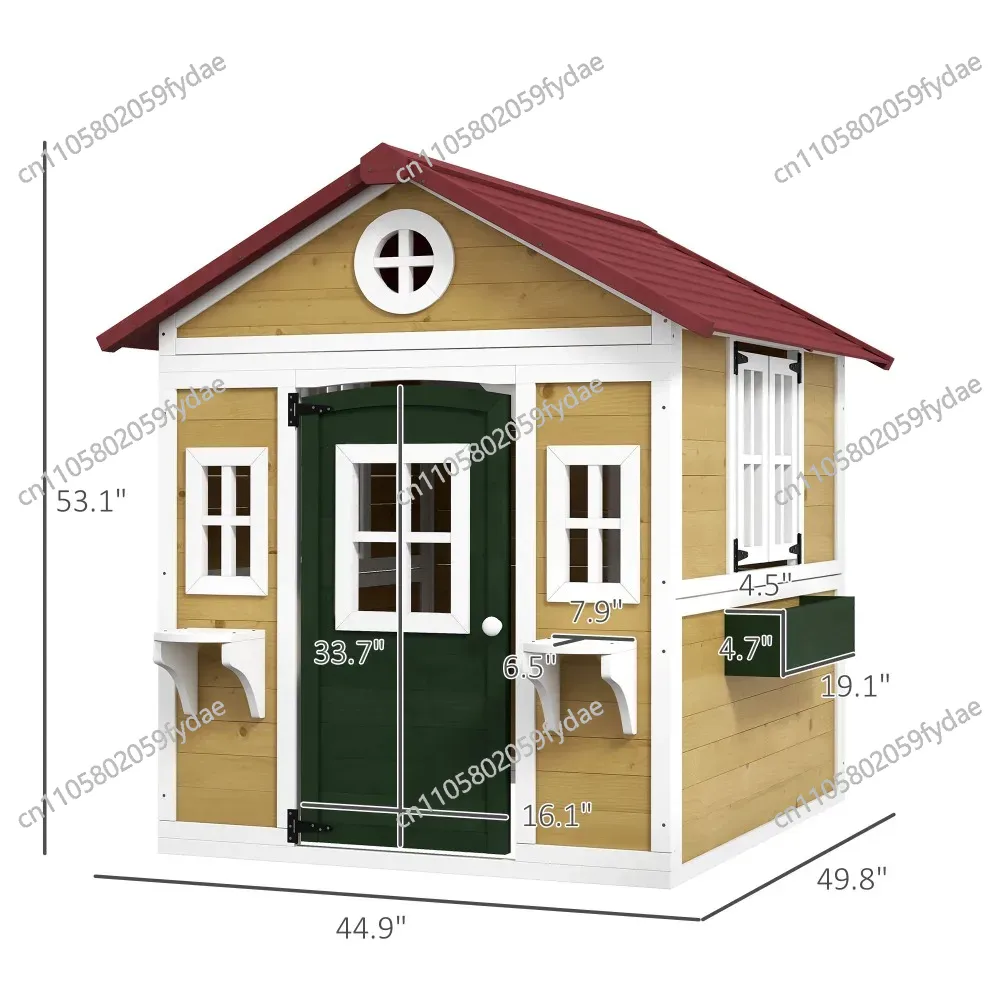 Buitenspeelhuis voor kinderen, - Kids Outdoor Wooden Playhouse recensie en prijs