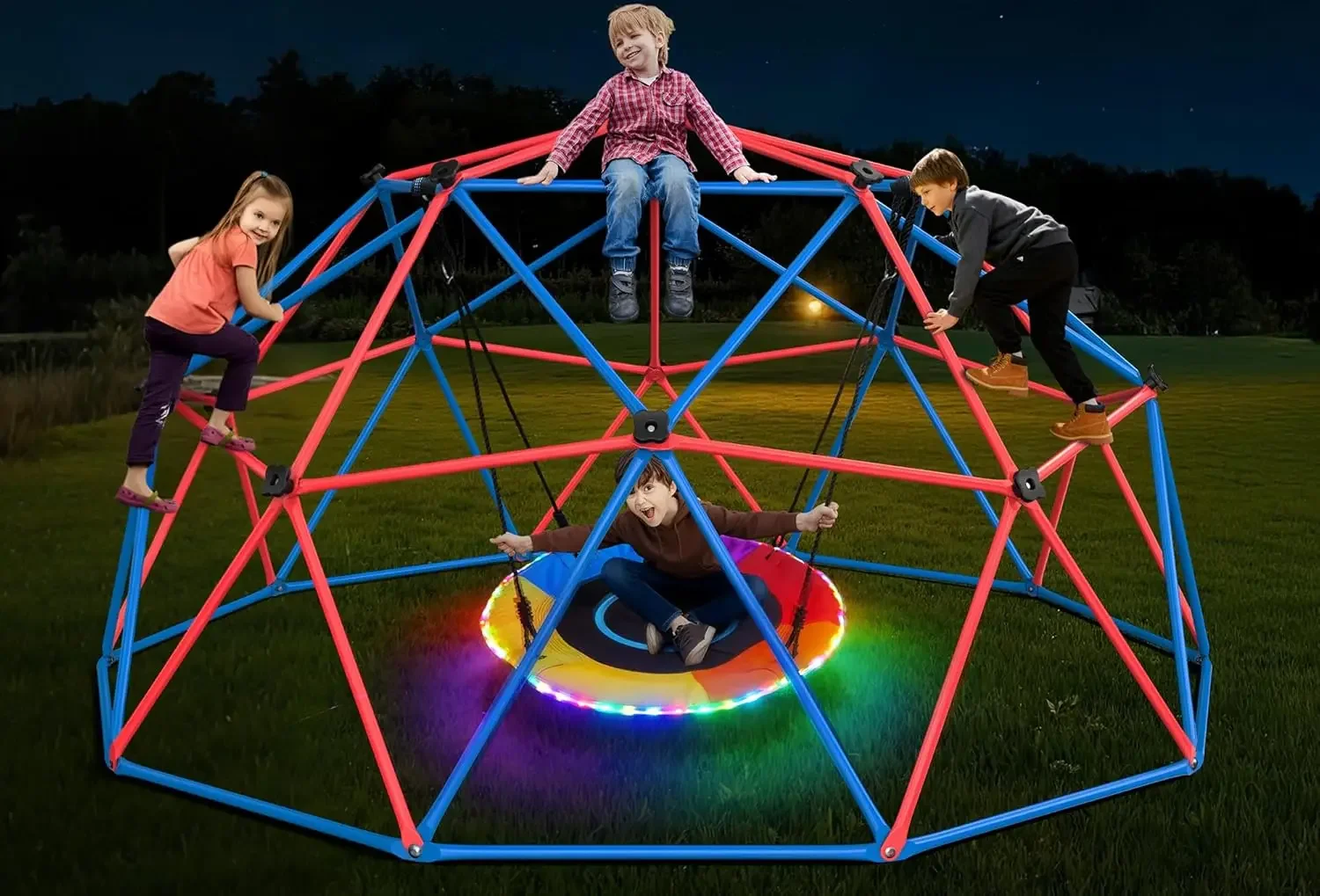 Hapfan Klimkooi Schommelset me - Kids Outdoor Jungle Gym Dome recensie en prijs