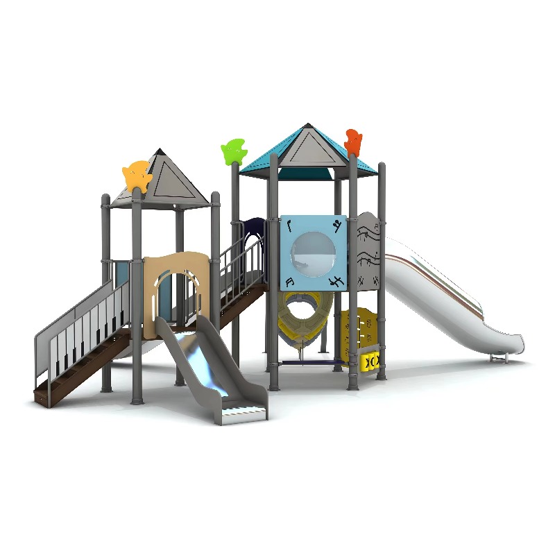 Houten buitenspeelset met stal - Kids Outdoor Wooden Playhouse recensie en prijs