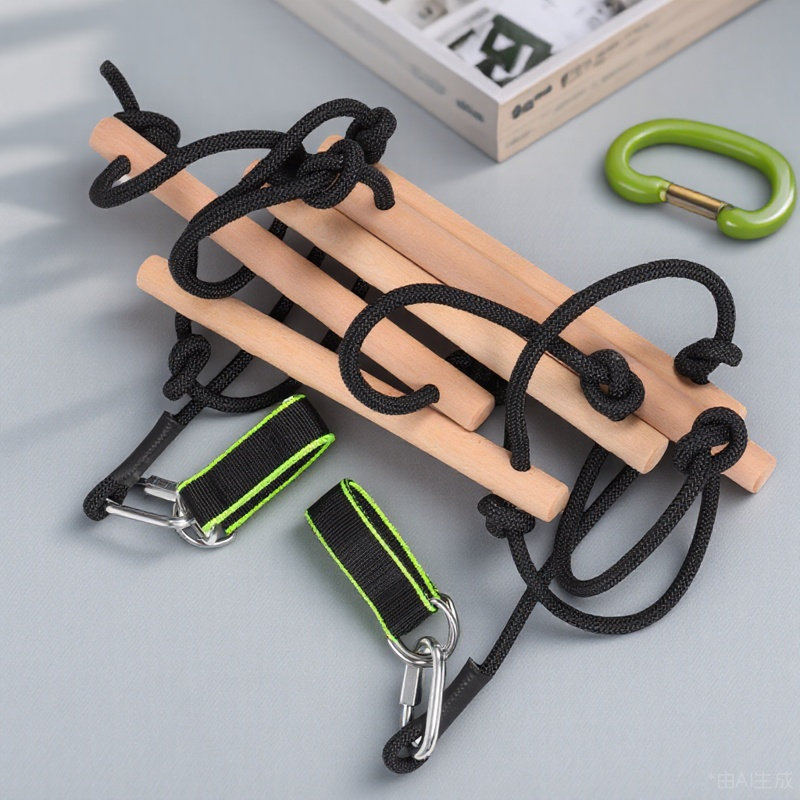 1 set klimtouw en houten klimr - Kids Outdoor Wooden Climbing Frame recensie en prijs