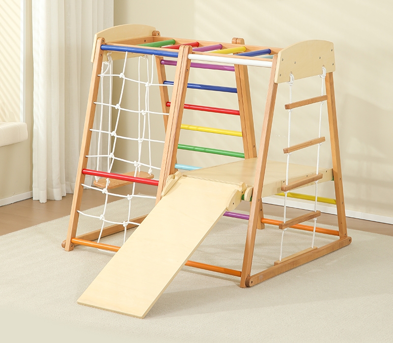 Kinderen buiten binnen Montess - Kids Outdoor Wooden Climbing Frame recensie en prijs