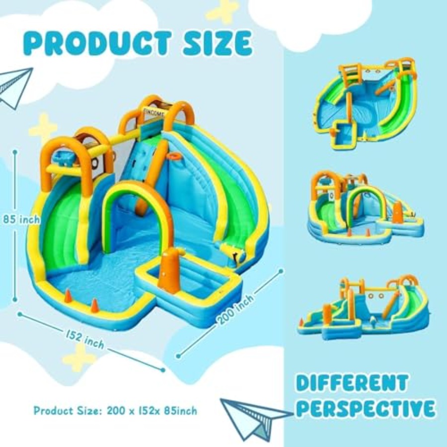 Opblaasbaar waterglijbaanpark  - Kids Outdoor Basketball recensie en prijs