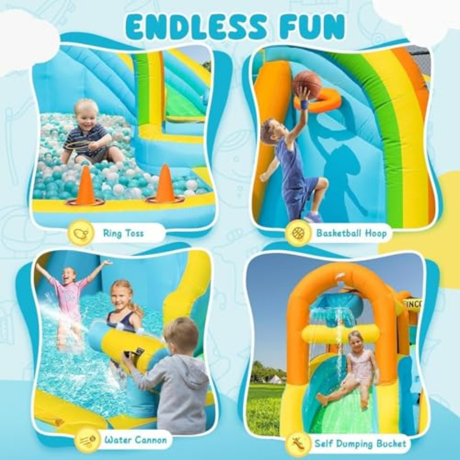 Opblaasbare waterglijbaan voor - Kids Outdoor Basketball recensie en prijs