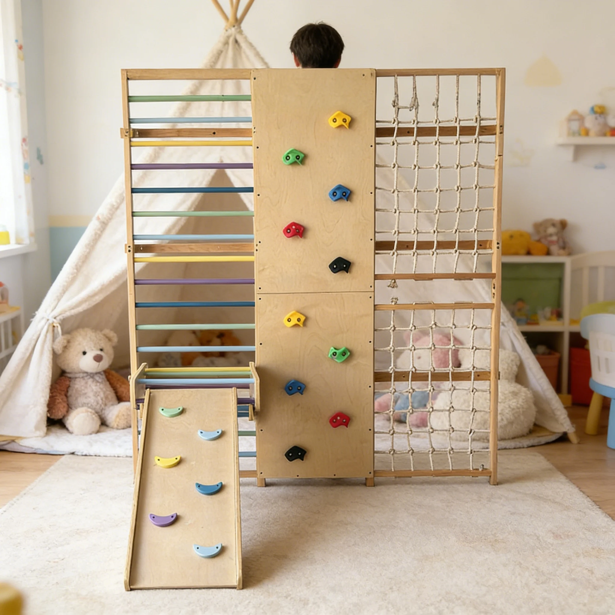 Klimrek voor kinderen, profess - Kids Outdoor Wooden Climbing Frame recensie en prijs