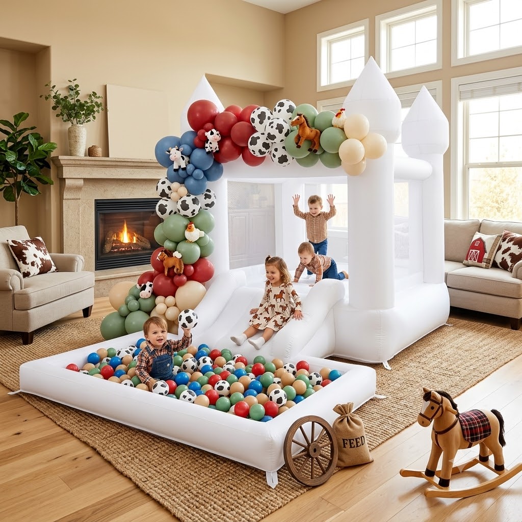 12FT Oxford Opblaasbare Witte  - Kids Outdoor Wendy House recensie en prijs