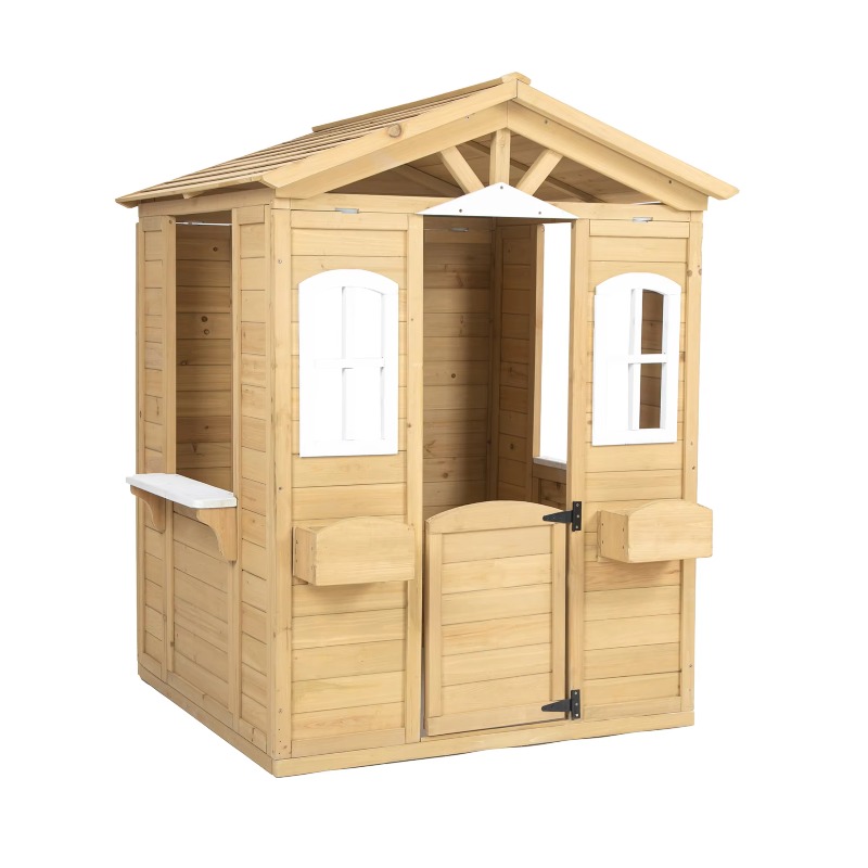 Modern klassieke houten speelh - Kids Outdoor Wooden Playhouse recensie en prijs