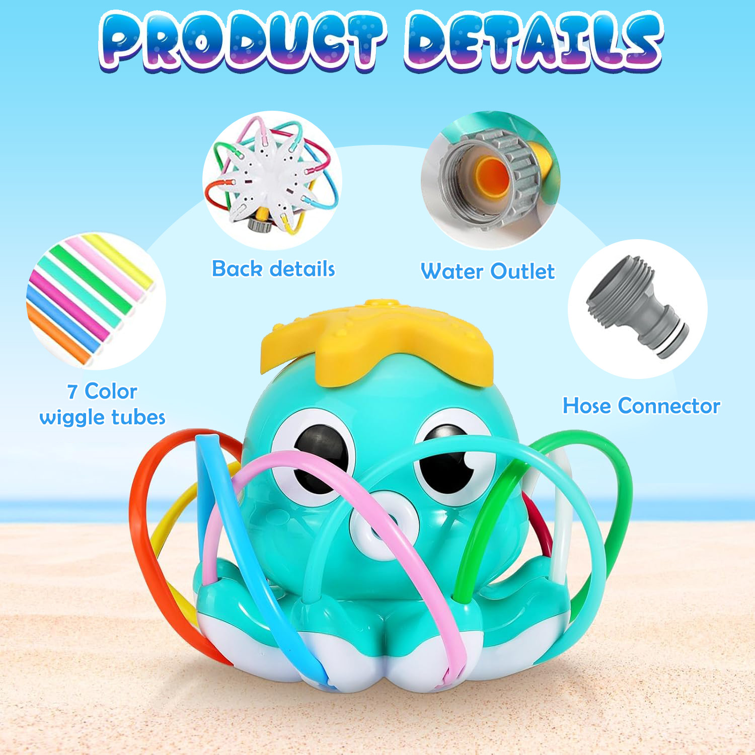 Octopus Sprinkler Waternevel B - Kids Outdoor Yard Toys recensie en prijs