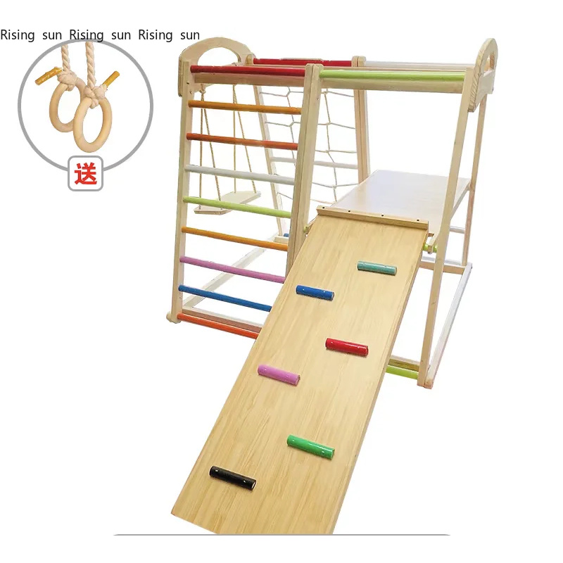 Houten klimrek binnen speeltui - Kids Outdoor Wooden Climbing Frame recensie en prijs