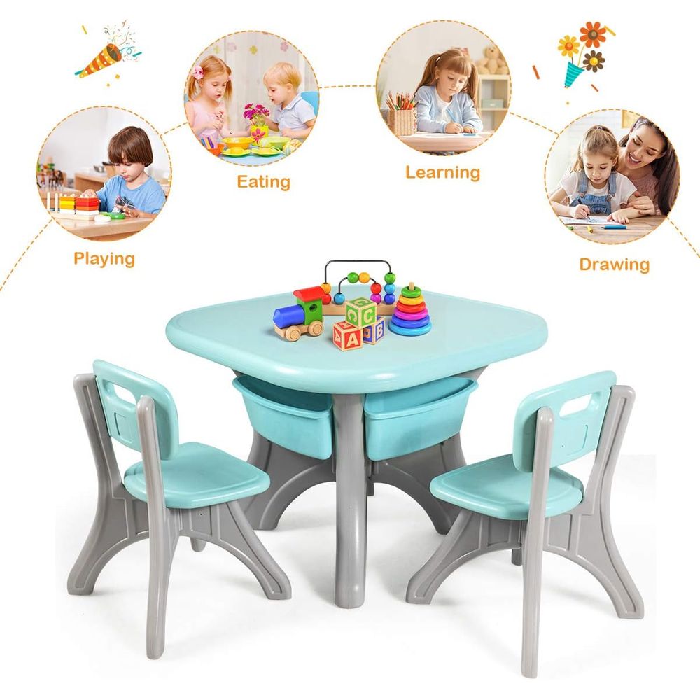Kindertafel en -stoelen, 3-del - Kids Outdoor Table And Chair Set recensie en prijs