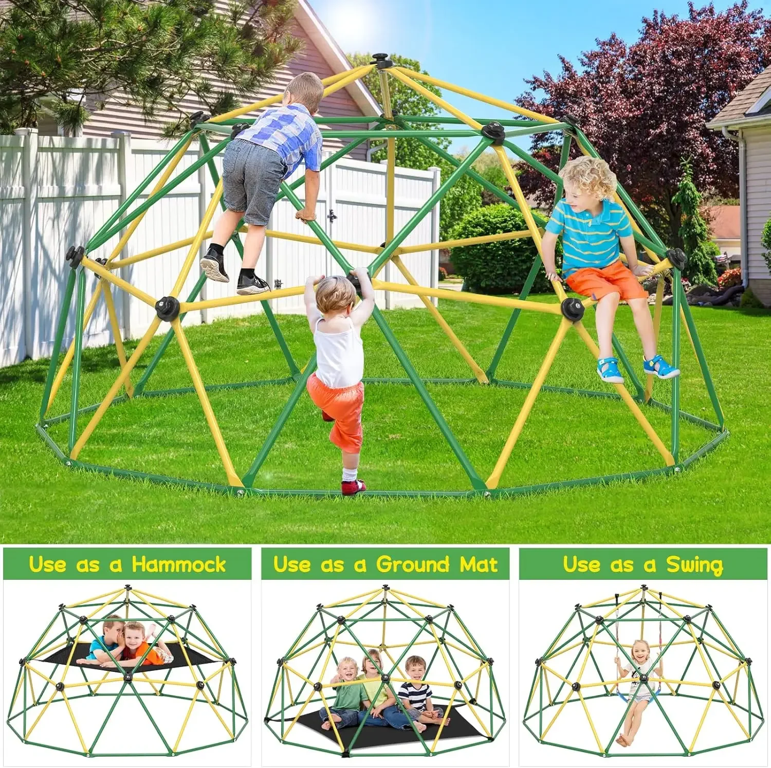 GIKPAL Klimkoepel, 10FT Koepel - Kids Outdoor Jungle Gym Dome recensie en prijs
