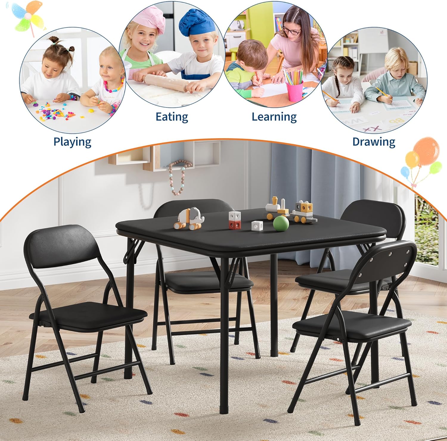 5-delige opklapbare kindertafe - Kids Outdoor Table And Chair Set recensie en prijs