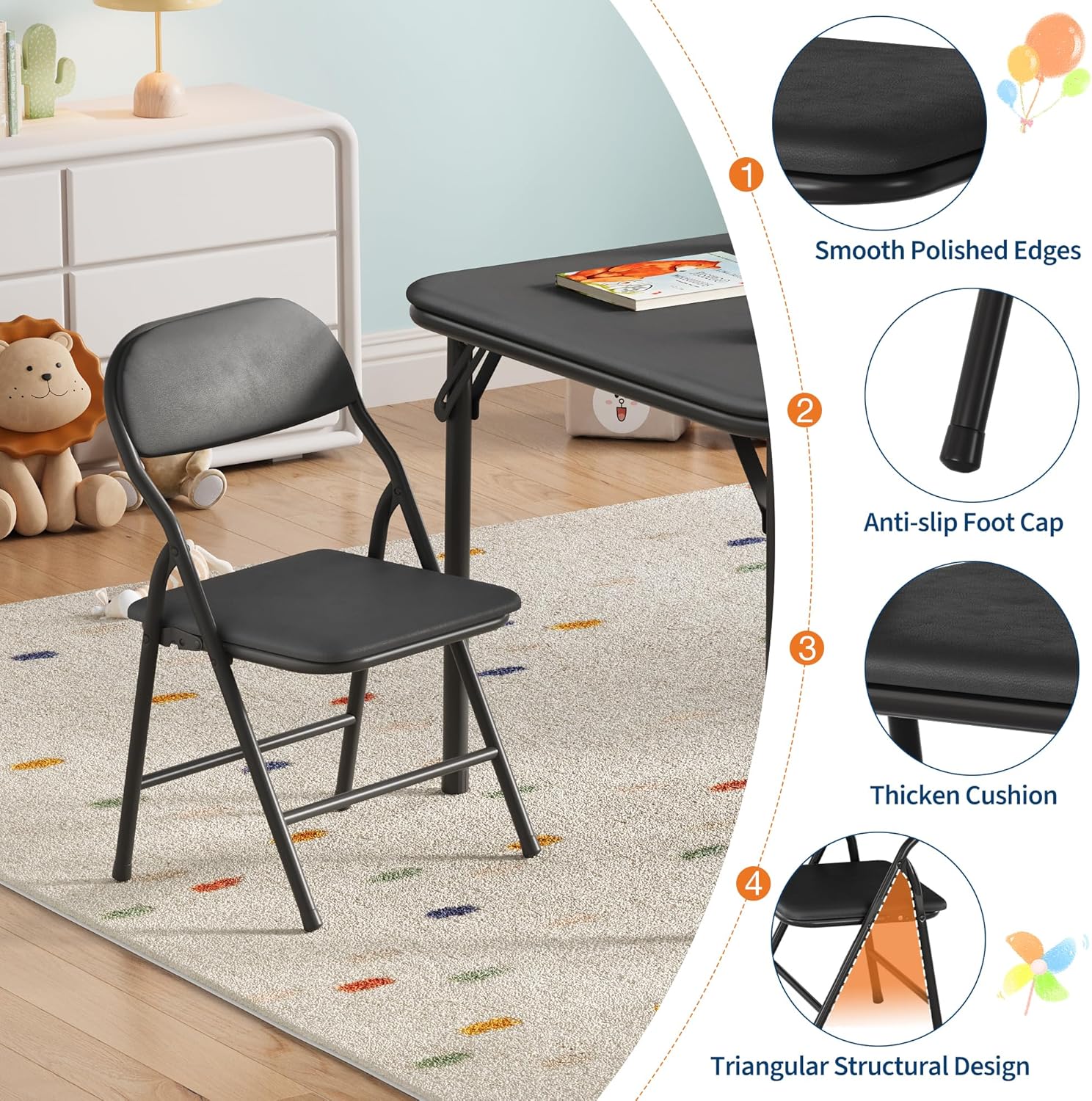 5-delige opklapbare kindertafe - Kids Outdoor Table And Chair Set recensie en prijs