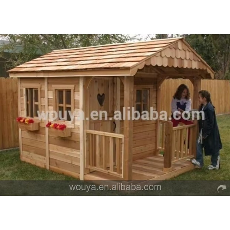 Goedkoop prefab houten speelhu - Kids Outdoor Wooden Playhouse recensie en prijs