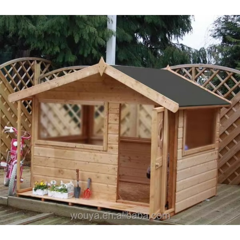 Goedkoop prefab houten speelhu - Kids Outdoor Wooden Playhouse recensie en prijs
