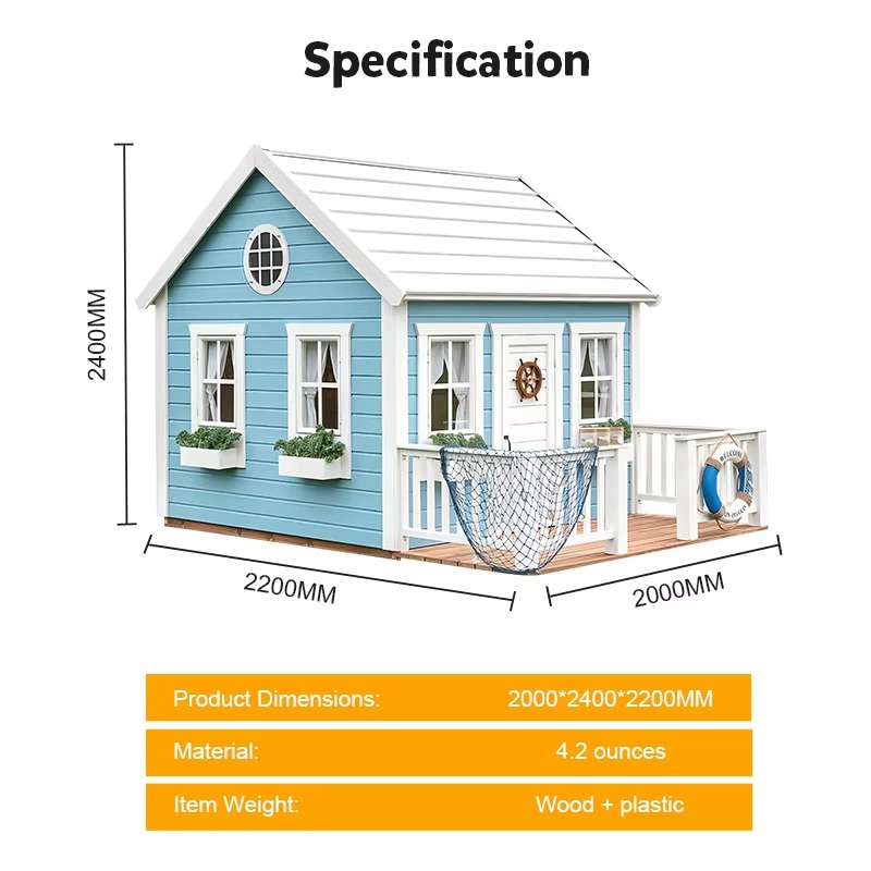 Buitenhuisje voor kinderen, ho - Kids Outdoor Wooden Playhouse recensie en prijs